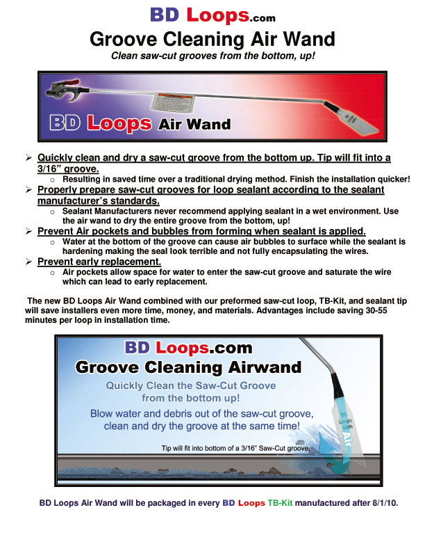 Groove cleaning air wand